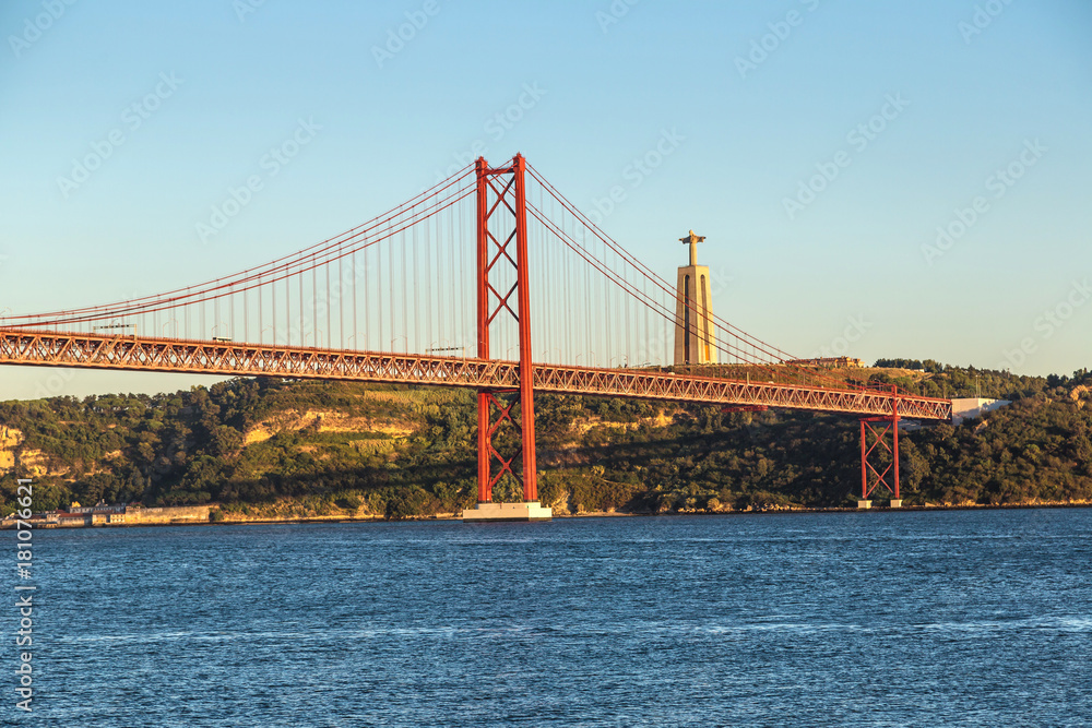 Rail bridge  in Lisbon, Portugal.