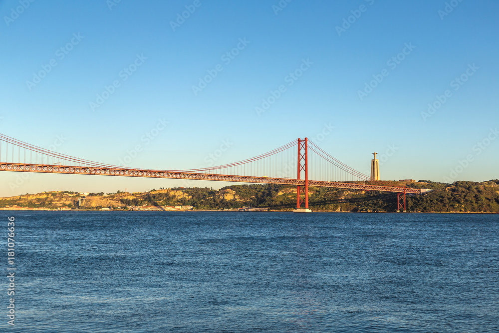 Fototapeta premium Rail bridge in Lisbon, Portugal.
