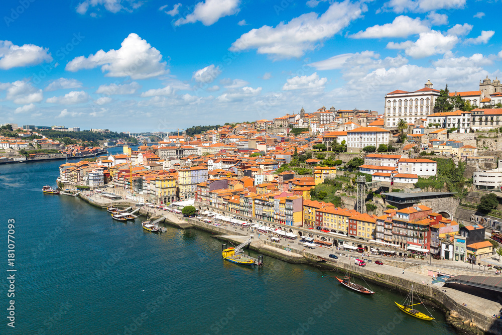 Aerial view of Porto in Portugal