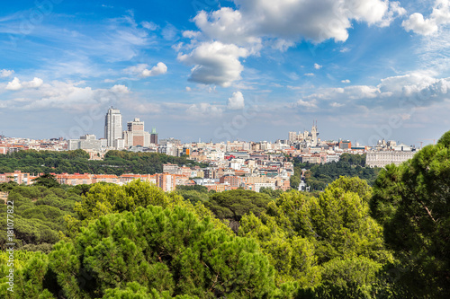 Skyline view of Madrid, Spain