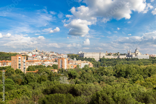 Skyline view of Madrid, Spain