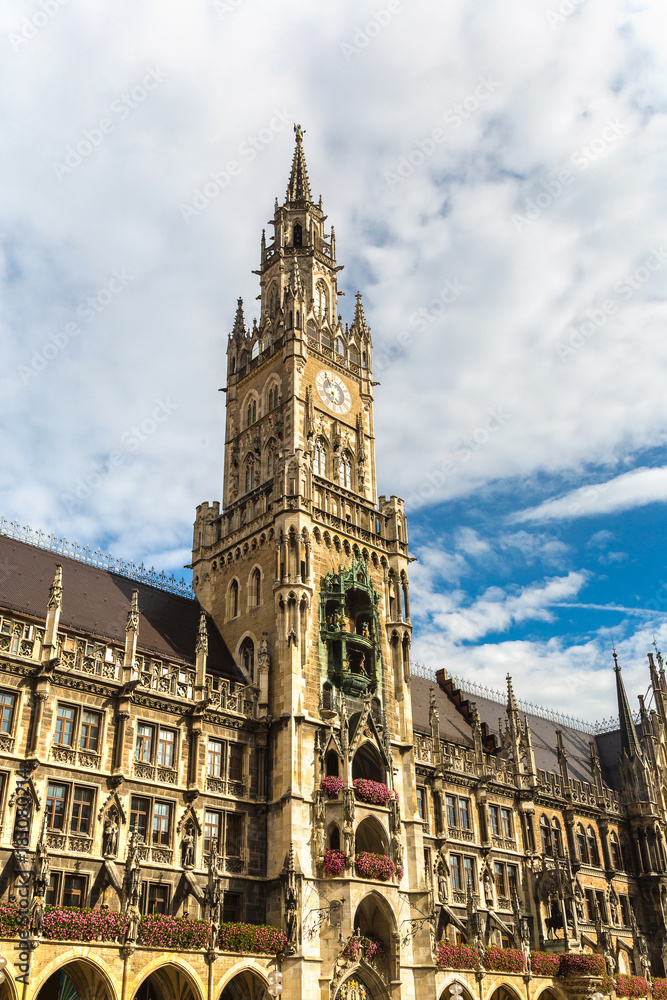 Obraz premium Marienplatz town hall in Munich