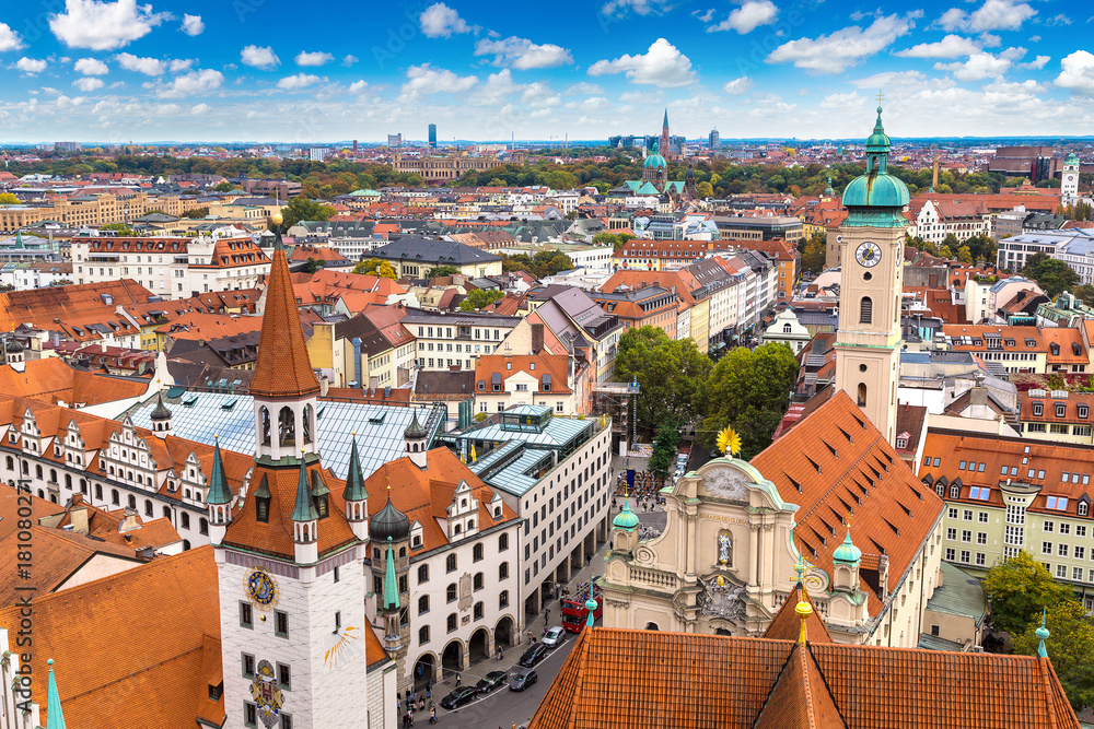 Obraz premium Aerial view of Munich