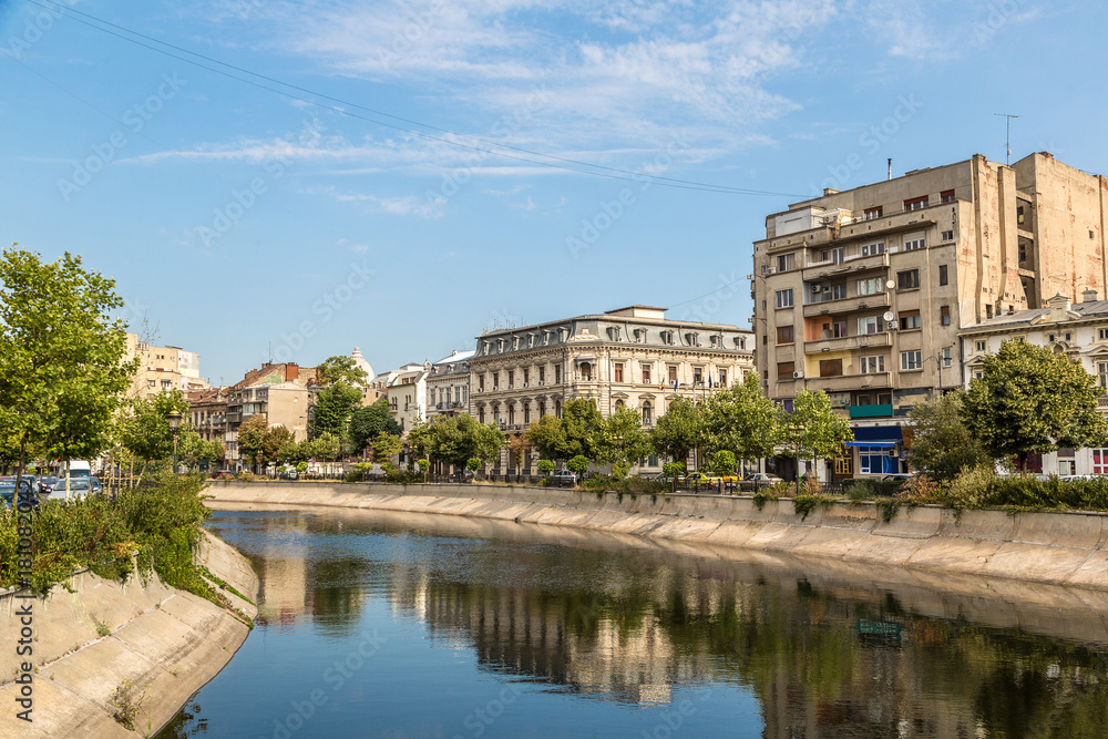 Dambovita river in Bucharest