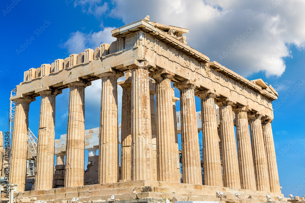 Parthenon temple on the Acropolis  in Athens