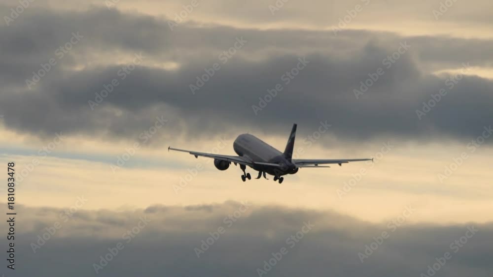 custom made wallpaper toronto digitalPassanger airliner retracts landing gear after take off and flies away in cloudy sky