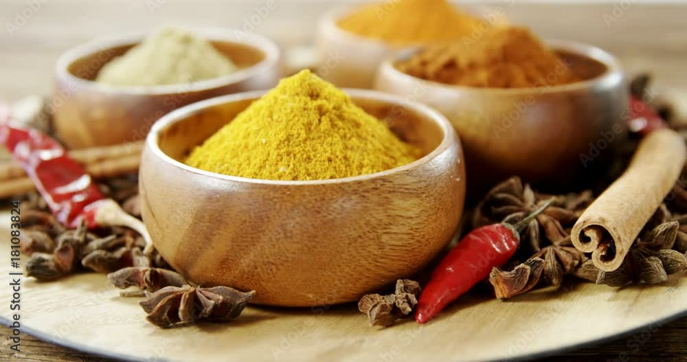Spices powder in bowl Spices powder in bowl