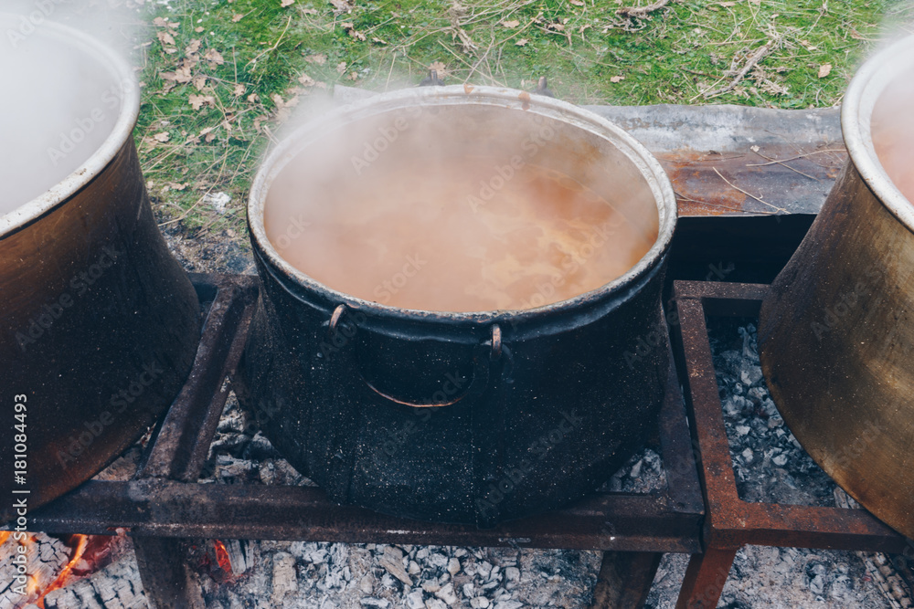 Pomak people are cooking a meal to celebrate the Pomak people are cooking a meal to celebrate the