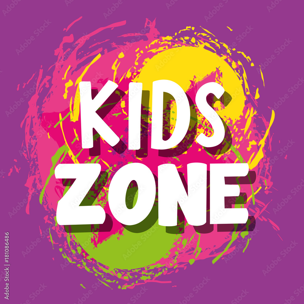 kids zone poster icon