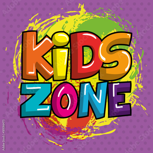 kids zone poster icon