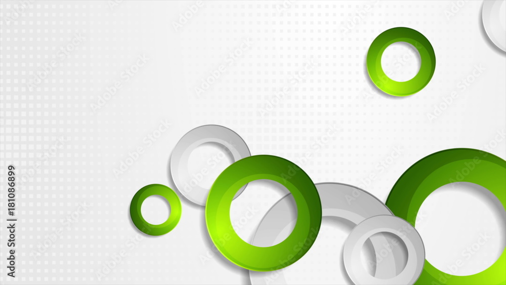 Bright green and grey rings abstract background Bright green and grey rings abstract background