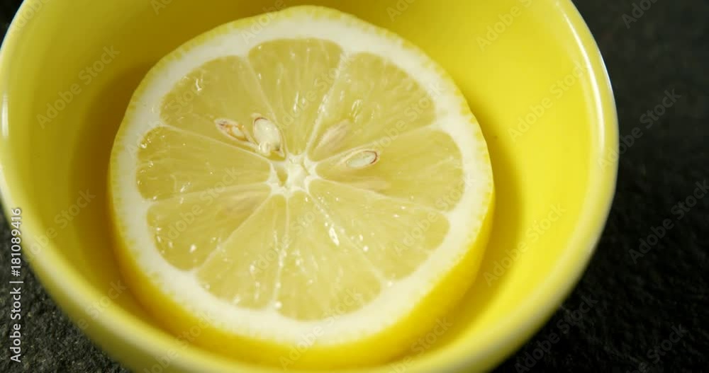 Slice of sweet lime in bowl Slice of sweet lime in bowl