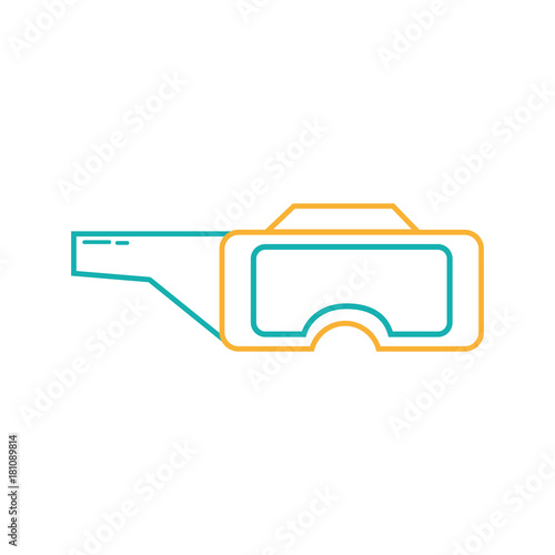 line 3d glasses technology object to entertainment