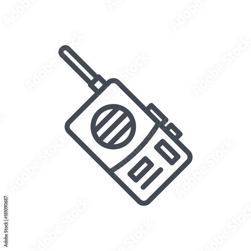 Police Equipment line icon walkie talkie