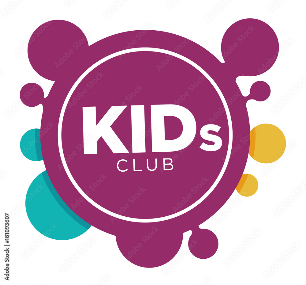 Kids zone logo template of child palm hands smiling face smiles and letters. Kids zone logo template of child palm hands smiling face smiles and letters.