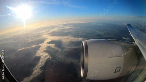 Passenger Airline. Window View