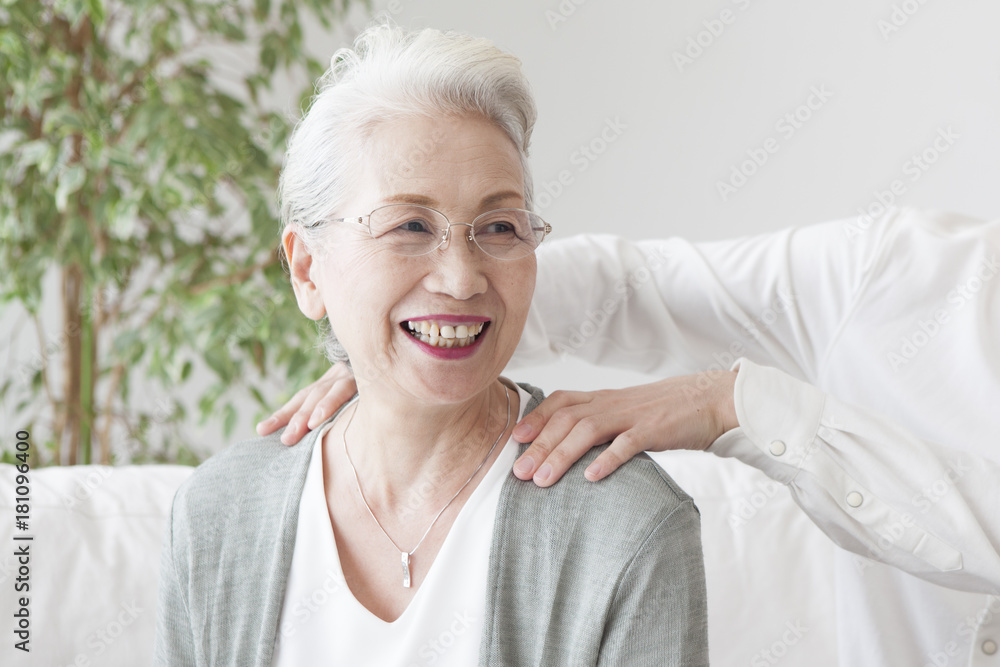 Grandson and his grandmother are in touch with each other Grandson and his grandmother are in touch with each other