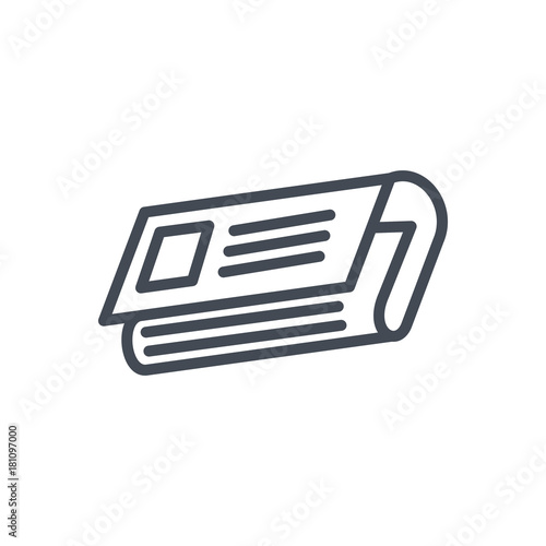 Support service line icon newspaper daily