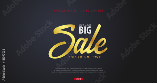 Sale banner or Flyer design with gifts. Discount background for the online store, shop, promotional leaflet, poster, banner. Vector illustration.