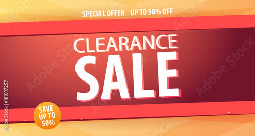 Sale banner or Flyer design with gifts. Discount background for the online store, shop, promotional leaflet, poster, banner. Vector illustration.