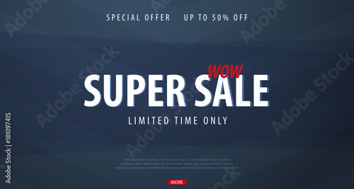 Sale banner or Flyer design with gifts. Discount background for the online store, shop, promotional leaflet, poster, banner. Vector illustration.