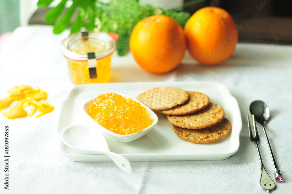 Set of morning breakfast on the white tablecloth, decorative breakfast conceptual. Set of morning breakfast on the white tablecloth, decorative breakfast conceptual.