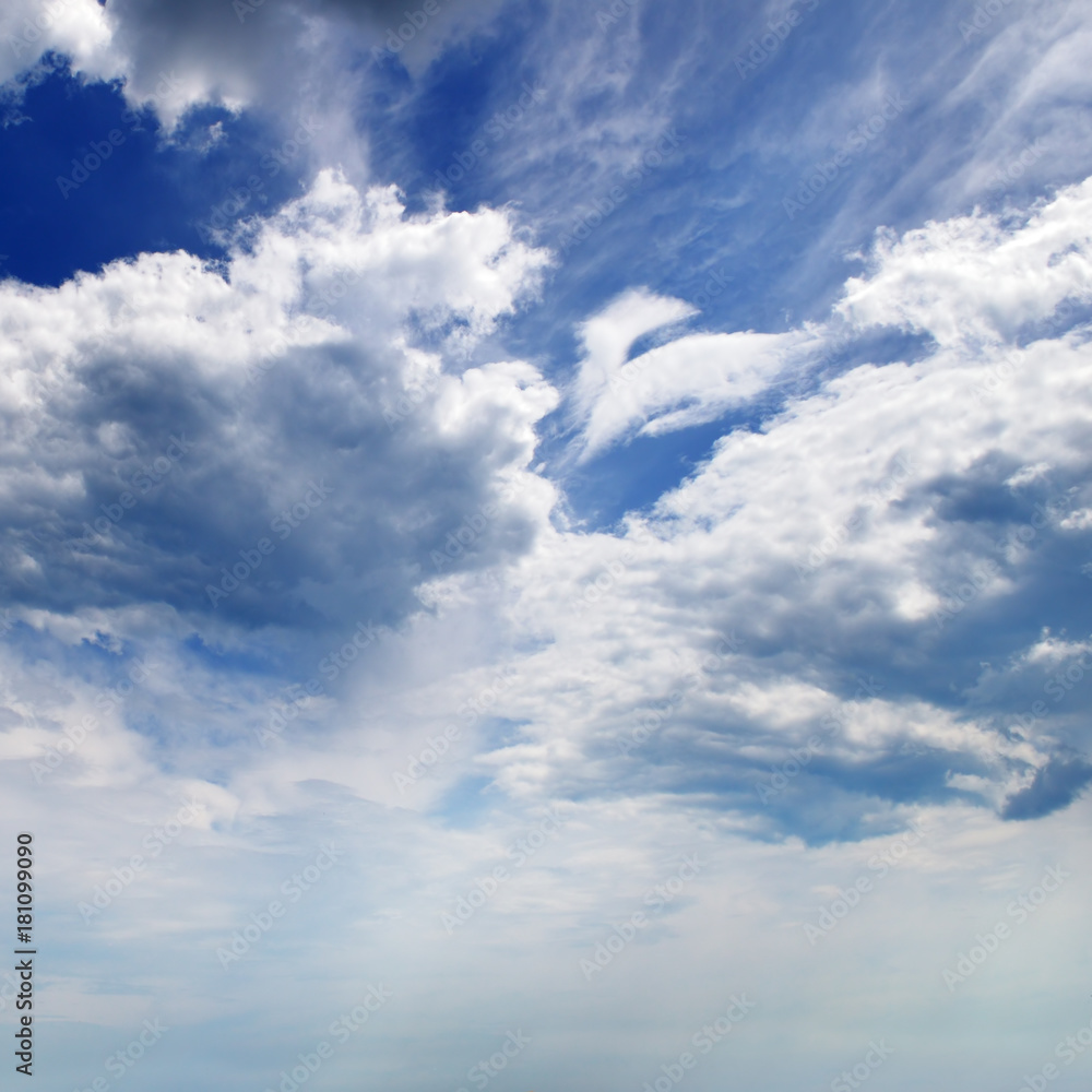 cumulus clouds in the blue sky cumulus clouds in the blue sky