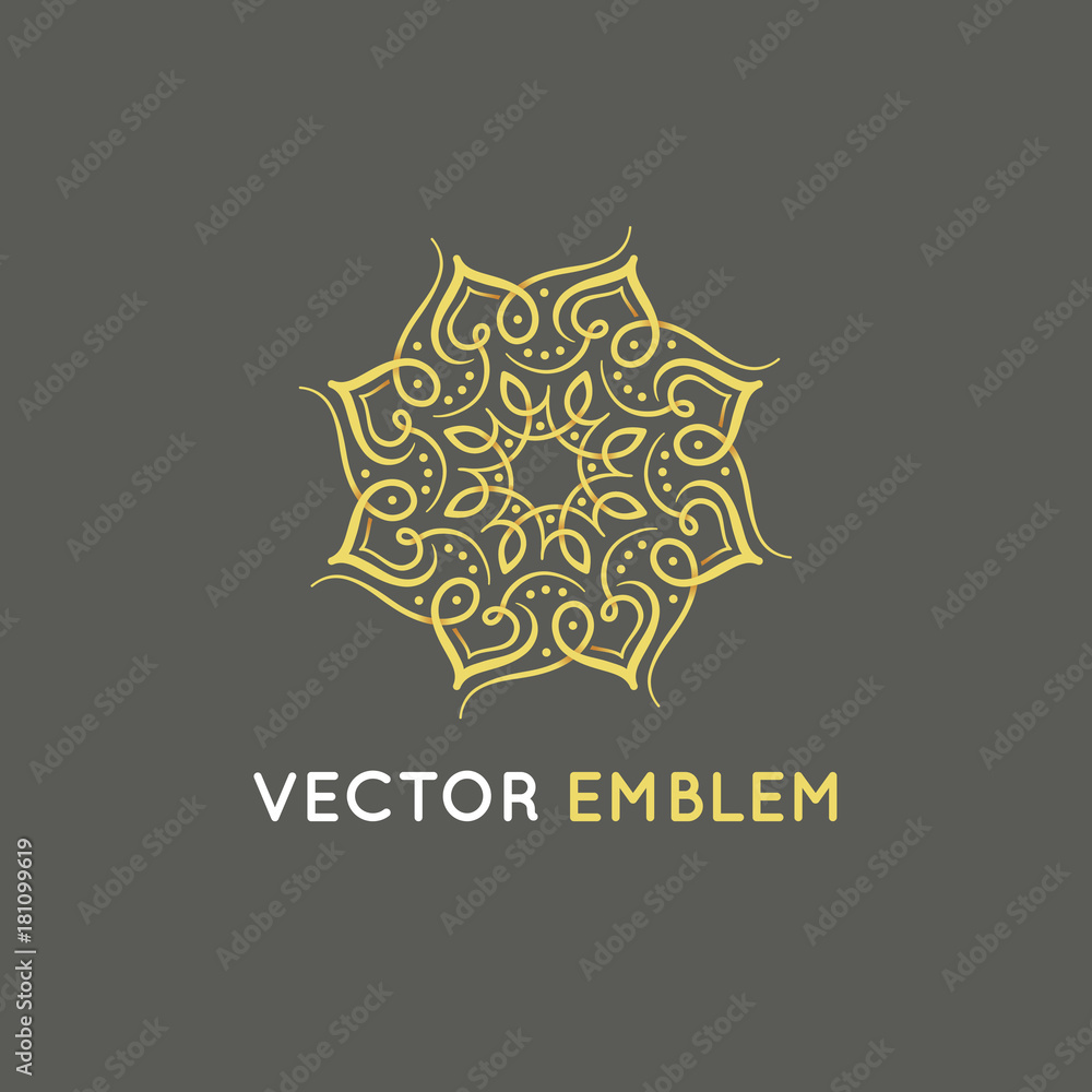 Vector logo design template - abstract symbol in ornamental arabic style Vector logo design template - abstract symbol in ornamental arabic style