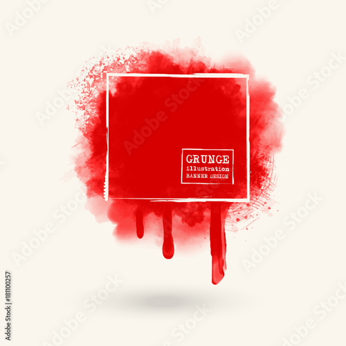 color ink spots, white background