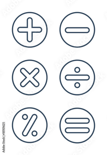 basic mathematical operation signs