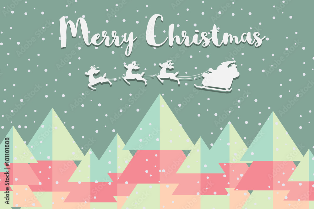 vector Minimalist style Marry Christmas Happy New Year concept. Flat Minimal Landscape Illustration Eps10 vector Minimalist style Marry Christmas Happy New Year concept. Flat Minimal Landscape Illustration Eps10