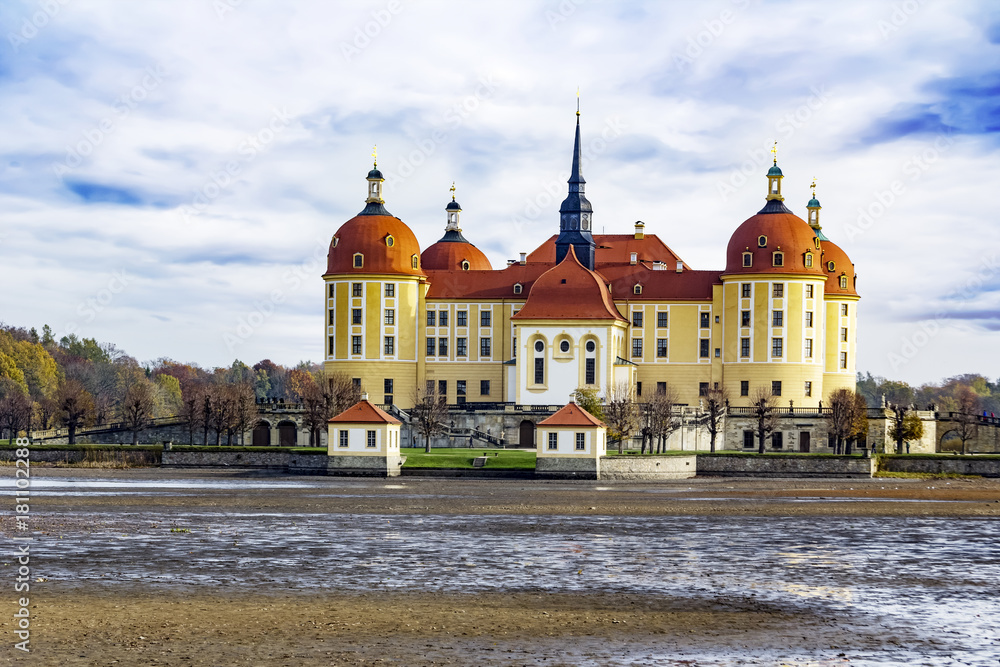 Baroque castle Moritzburg in Saxony