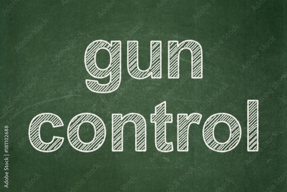 Fototapeta premium Security concept: text Gun Control on Green chalkboard background