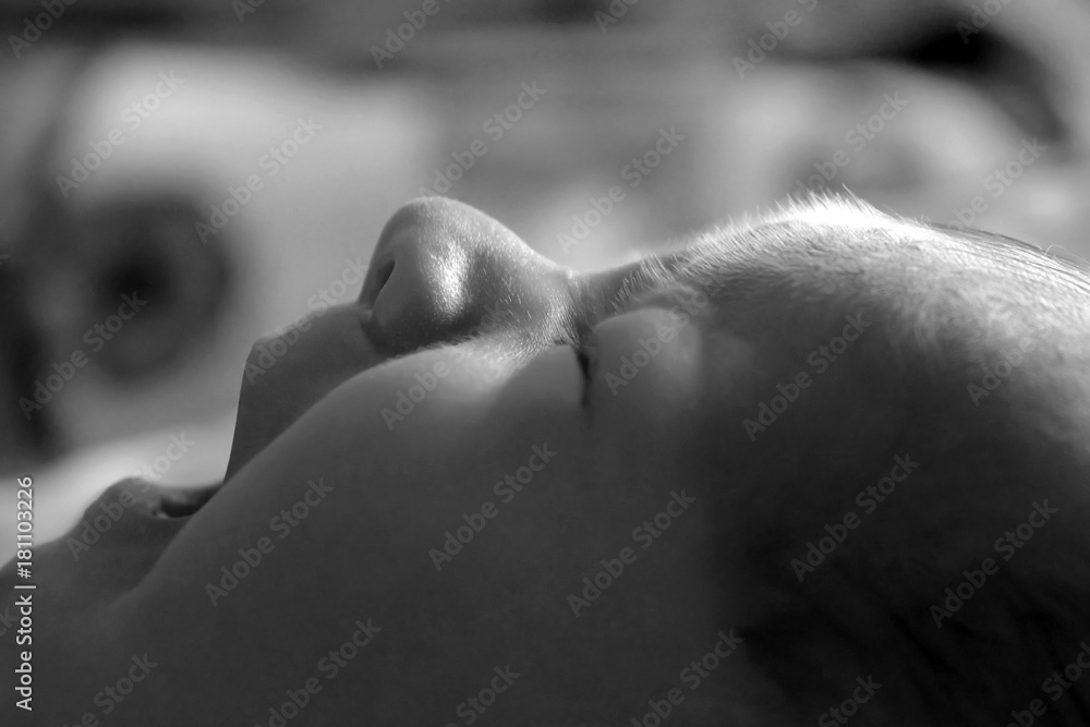 close up crying baby close up crying baby