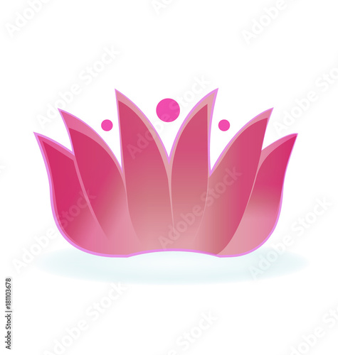 Lotus flower blossom icon logo