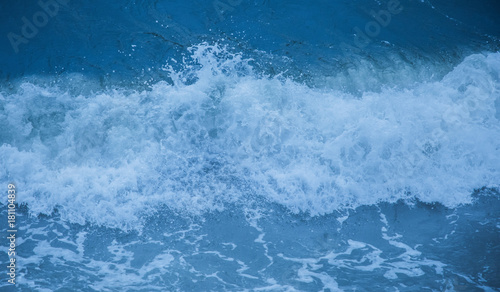 Blue Sea Splash Breaking Wave Abstract