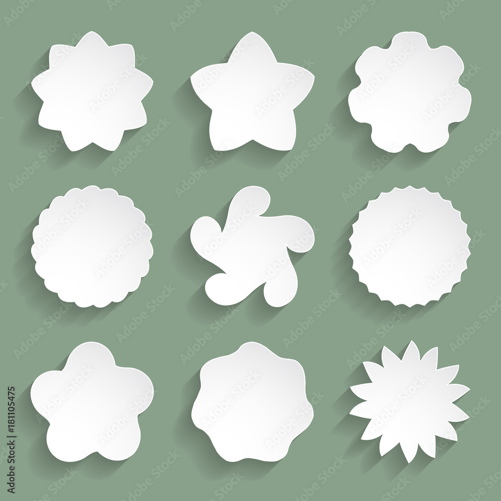 white paper floral frames