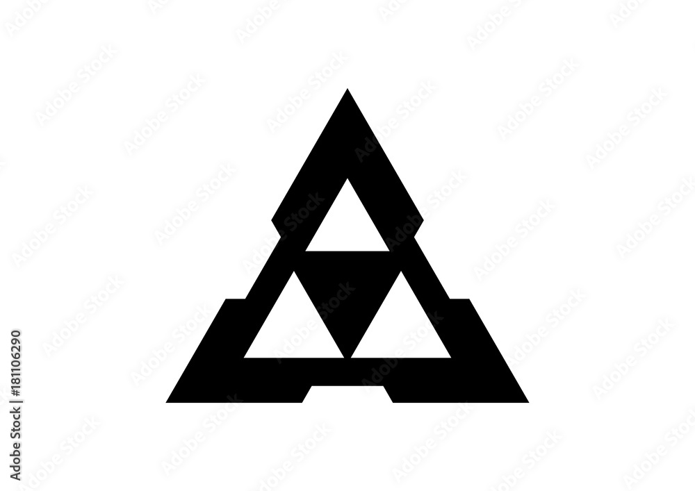 Unique Black Triangle Modern Logo Unique Black Triangle Modern Logo