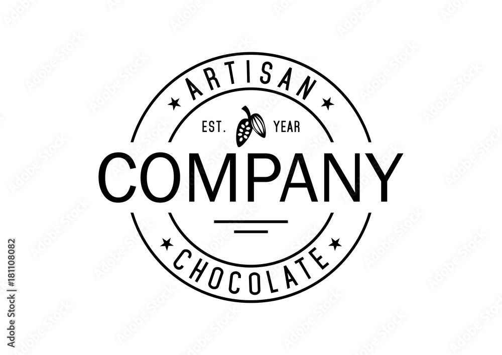 Circle Artisan Chocolate Vintage Logo