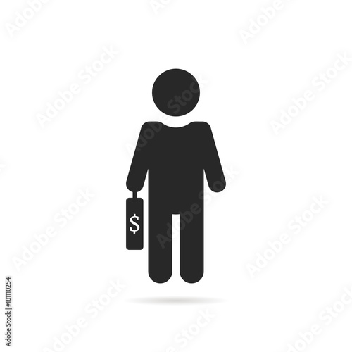 simple investor black icon