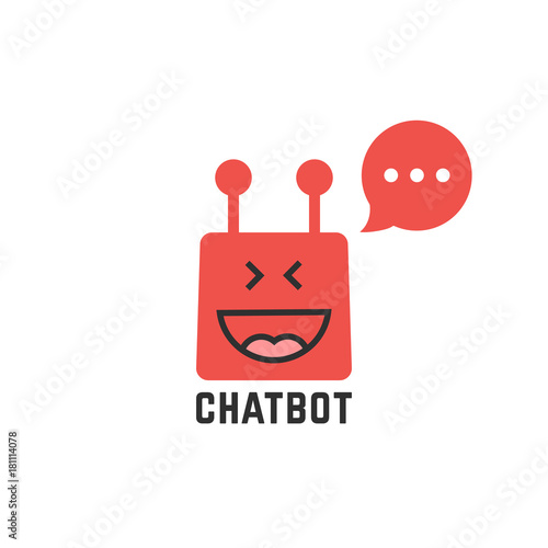funny red chatbot icon