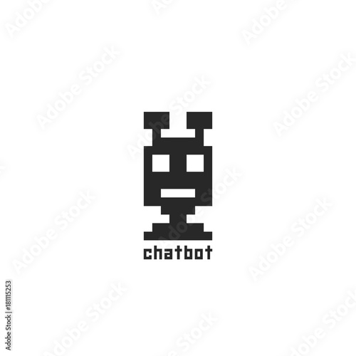 pixel art chatbot icon