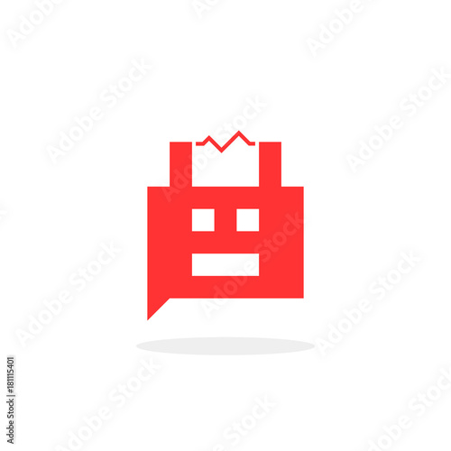 red bubble 8bit chat box