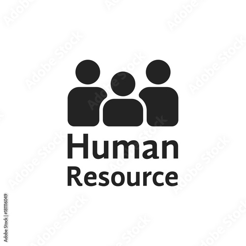 black simple human resource logo