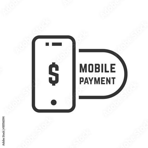 mobile payment like linear black phone