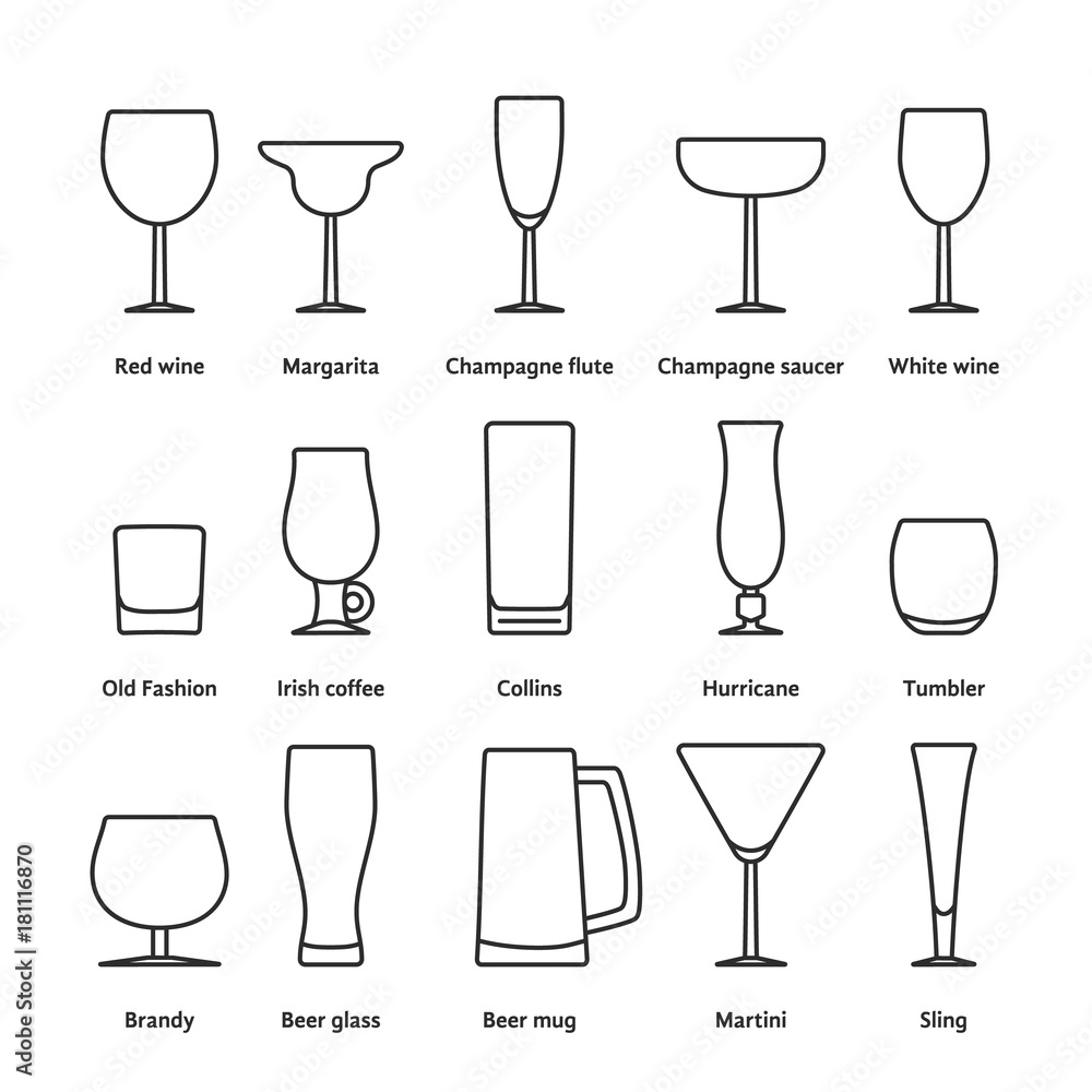 pack of different thin line stemware pack of different thin line stemware