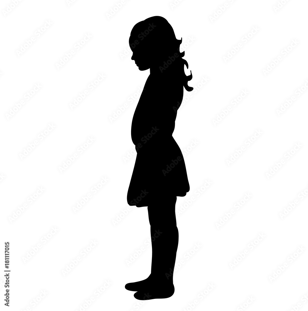 volume silhouette little girl