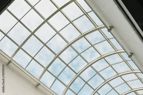 Plastic ceiling with the Blue Sky