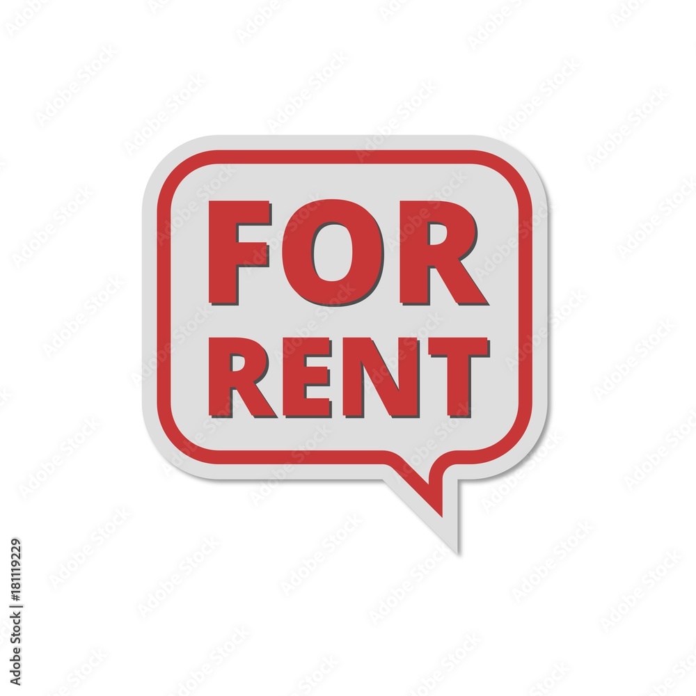 For Rent Sign, For rent icon For Rent Sign, For rent icon
