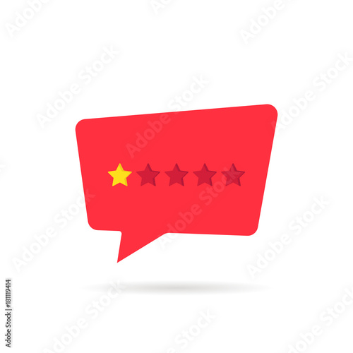abstract rating star like negative feedback